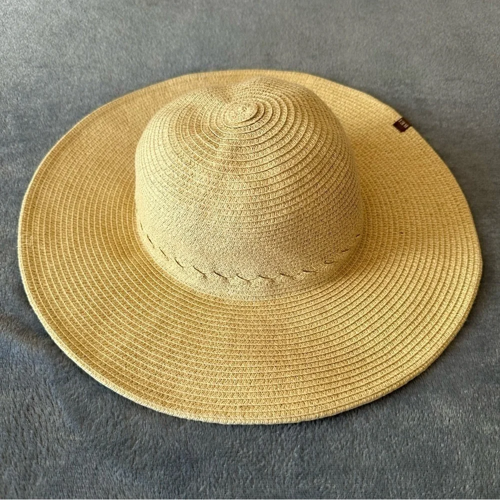 REl Paper Floppy Wide Brim Packable Tan Hat Size OS